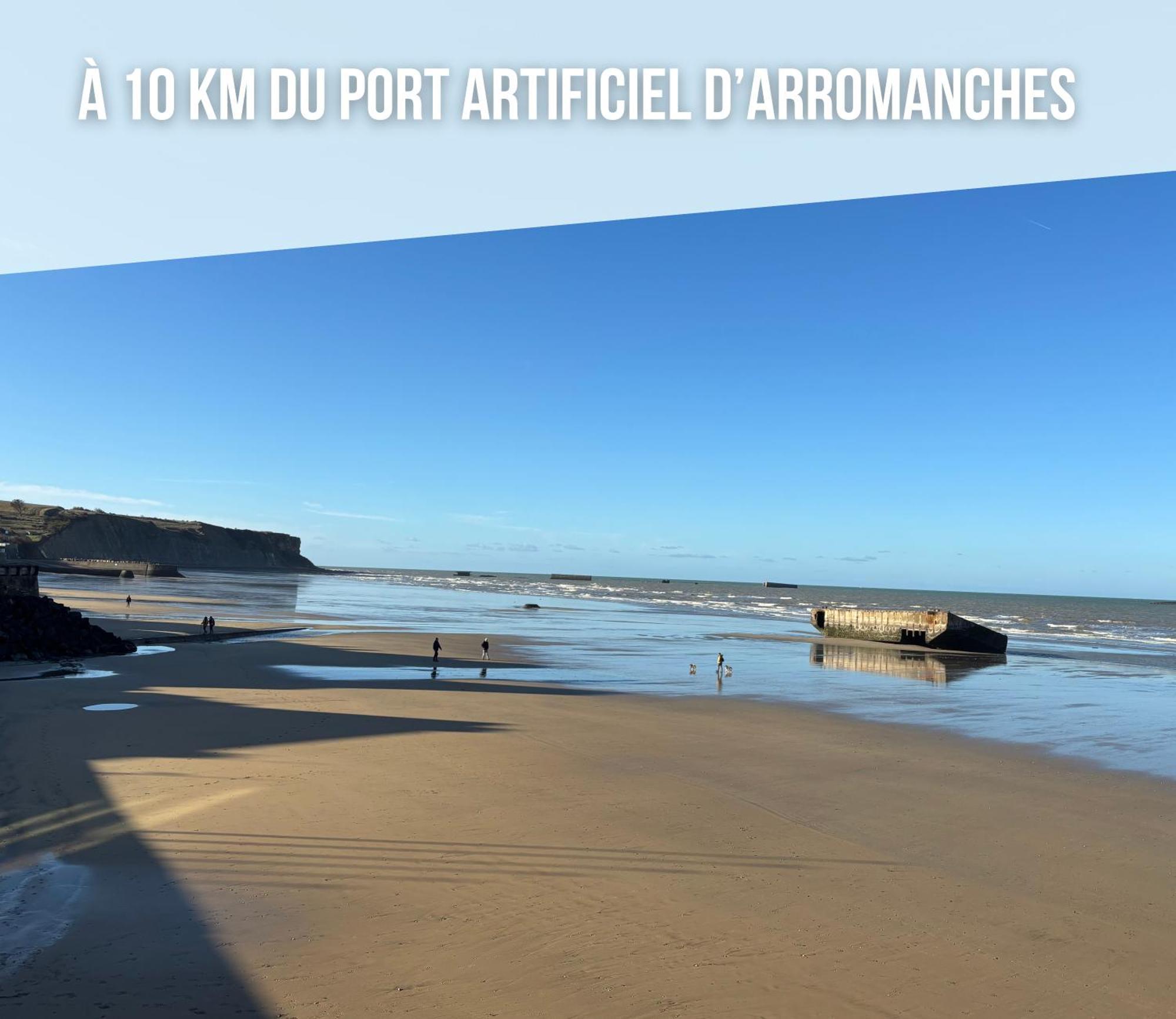 Les Douves Duplex 5 Personnes Lumineux Avec Jardin Et Terrasse Amenagee , Vue Sur Chateau A 5Mn De La Mer, Proche Omaha Beach Et Bayeux Commes Exterior photo